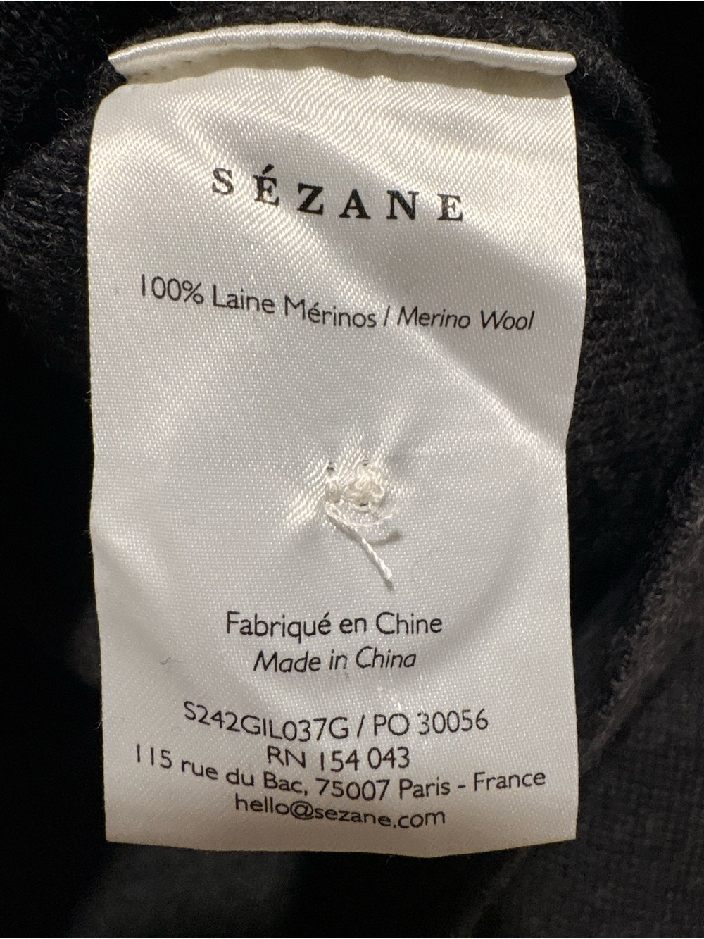 Sezane Betty cardigan Anthracite M - Picture 6 of 7